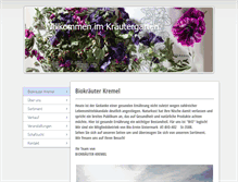 Tablet Screenshot of biokraeuter-kremel.com